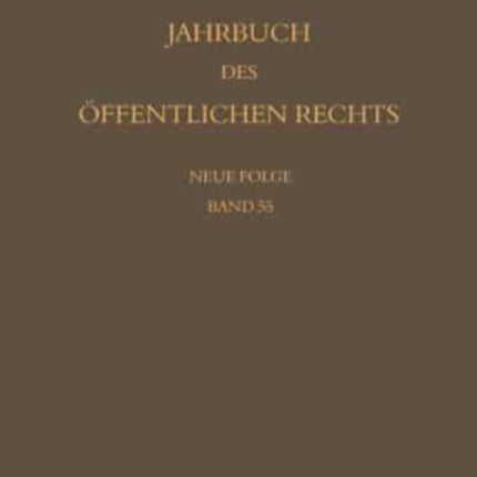 Jahrbuch des öffentlichen Rechts der Gegenwart. Neue Folge