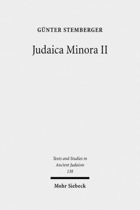 Judaica Minora: Teil II: Geschichte und Literatur des rabbinischen Judentums