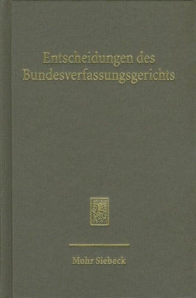 Entscheidungen des Bundesverfassungsgerichts (BVerfGE): Band 130