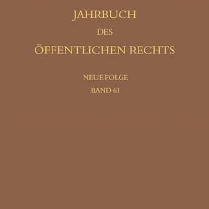 Jahrbuch des öffentlichen Rechts der Gegenwart. Neue Folge