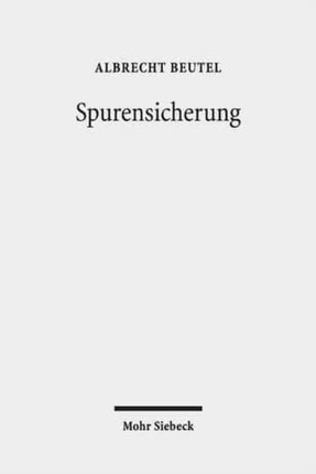 Spurensicherung: Studien zur Identitätsgeschichte