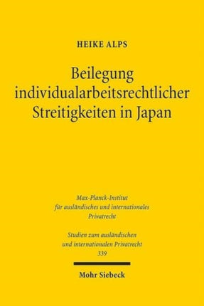 Beilegung individualarbeitsrechtlicher Streitigkeiten in Japan