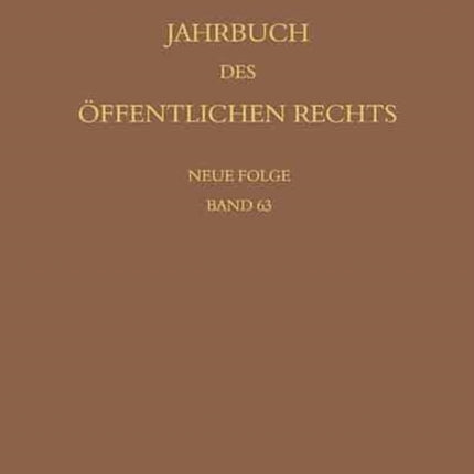 Jahrbuch des öffentlichen Rechts der Gegenwart. Neue Folge