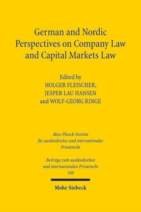 German and Nordic Perspectives on Company Law and Capital Markets Law