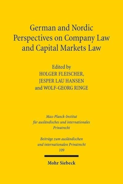 German and Nordic Perspectives on Company Law and Capital Markets Law