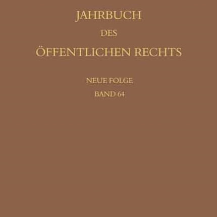Jahrbuch des öffentlichen Rechts der Gegenwart.
