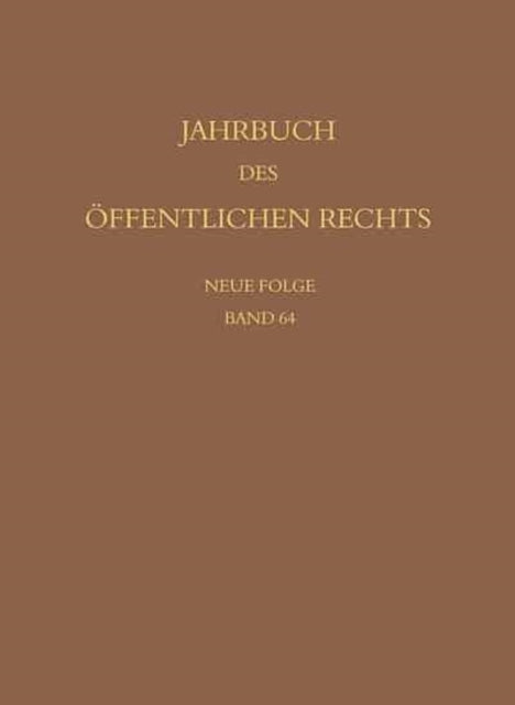 Jahrbuch des öffentlichen Rechts der Gegenwart.