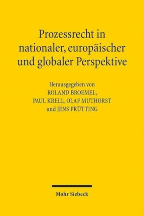 Prozessrecht in nationaler, europäischer und globaler Perspektive