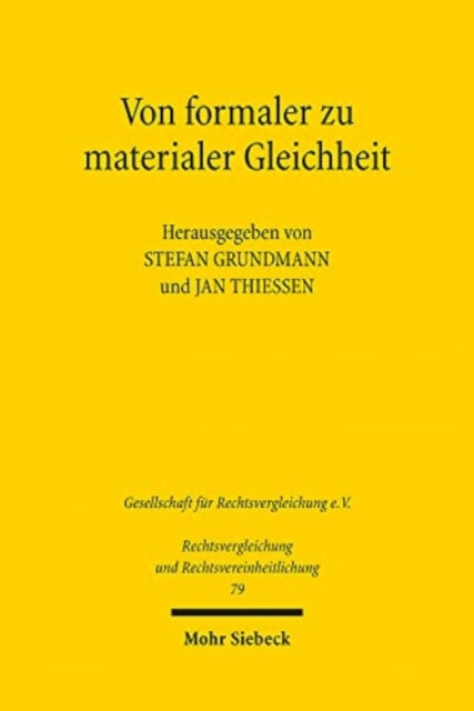 Von formaler zu materialer Gleichheit: Vergleichende Perspektiven aus Geschichte, Kranz der Disziplinen und Theorie