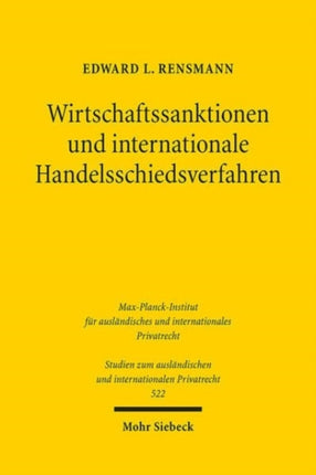 Wirtschaftssanktionen und internationale Handelsschiedsverfahren