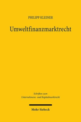 Umweltfinanzmarktrecht