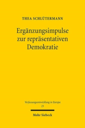 Erganzungsimpulse zur reprasentativen Demokratie