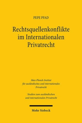 Rechtsquellenkonflikte im Internationalen