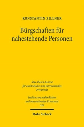 Burgschaften fur nahestehende Personen