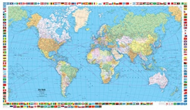Welt political wall map laminated: 2022