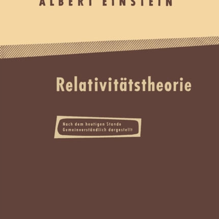 Über die Spezielle und Allgemeine