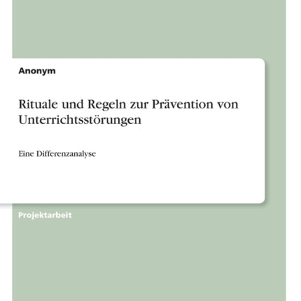 Rituale und Regeln zur Prvention von