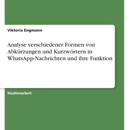 Analyse verschiedener Formen von Abkürzungen und