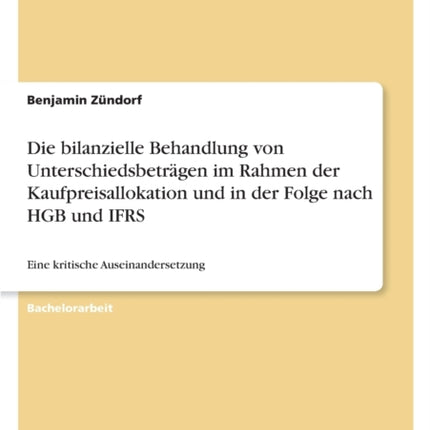 Die bilanzielle Behandlung von