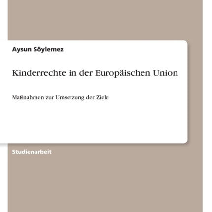 Kinderrechte in der Europäischen Union