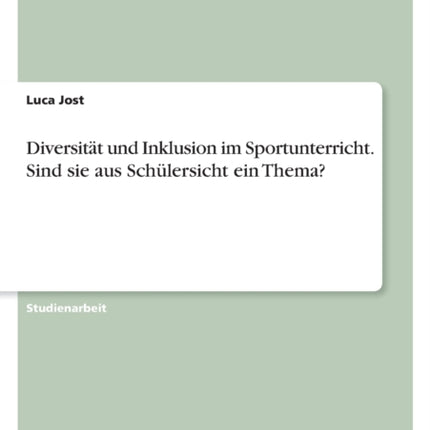 Diversität und Inklusion im Sportunterricht. Sind