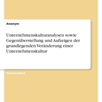 Unternehmenskulturanalysen sowie