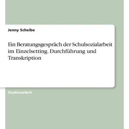 Ein Beratungsgespräch der Schulsozialarbeit im