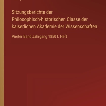 Sitzungsberichte der Philosophischhistorischen