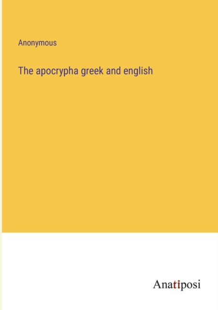 The apocrypha greek and english