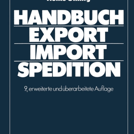 Handbuch Export — Import — Spedition