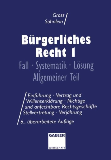 Bürgerliches Recht I: Fall · Systematik · Lösung Allgemeiner Teil