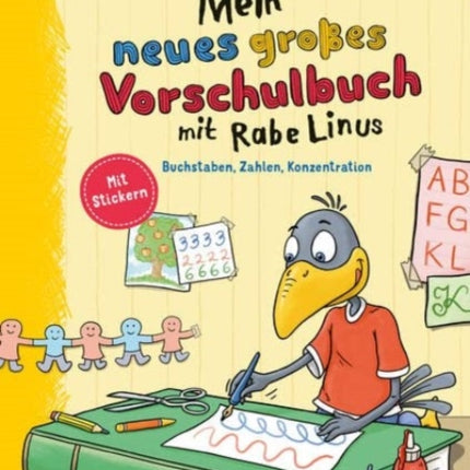 Mein neues groes Vorschulbuch mit Rabe Linus Buchstaben Zahlen Konzentration