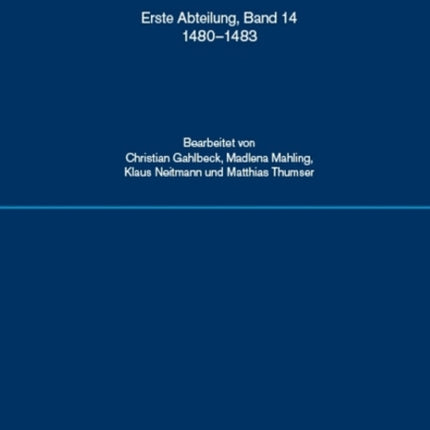 Liv-, Est- und Kurländisches Urkundenbuch: Erste Abteilung, Band 14, 1480-1483