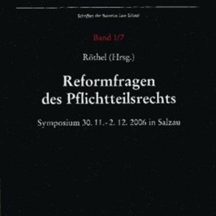 REFORMFRAGEN DES PFLICHTTEILSRECHTS