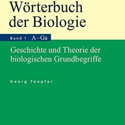 Historisches Wörterbuch der Biologie: Geschichte