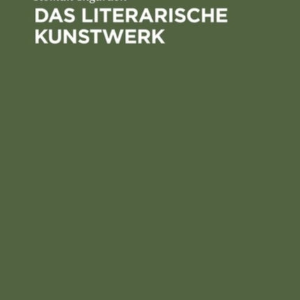 Das literarische Kunstwerk