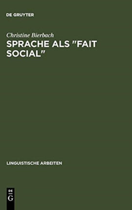 Sprache als  Fait social