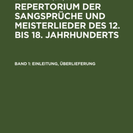 Einleitung, Überlieferung