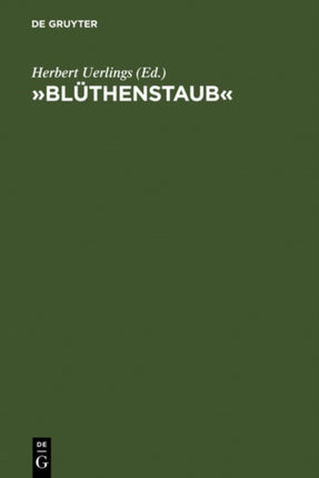 »Blüthenstaub«: Rezeption Und Wirkung Des Werkes Von Novalis