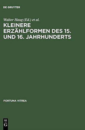 Kleinere Erzählformen Des 15. Und 16. Jahrhunderts