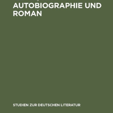 Autobiographie und Roman