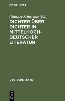 Dichter Über Dichter in Mittelhochdeutscher Literatur
