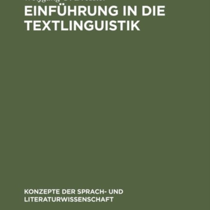 Einführung in die Textlinguistik