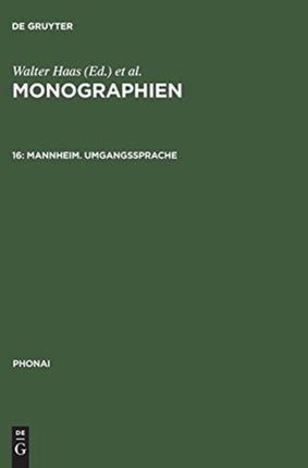 Monographien, 16, Mannheim. Umgangssprache