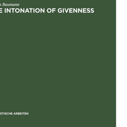 The Intonation of Givenness: Evidence from German