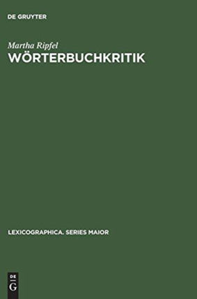 Wörterbuchkritik