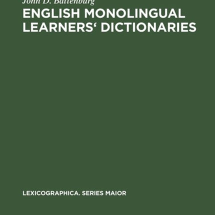 English monolingual learners' dictionaries: A user-oriented study