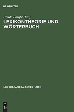 Lexikontheorie und Wörterbuch