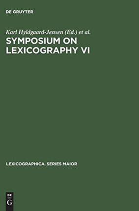 Symposium on Lexicography VI