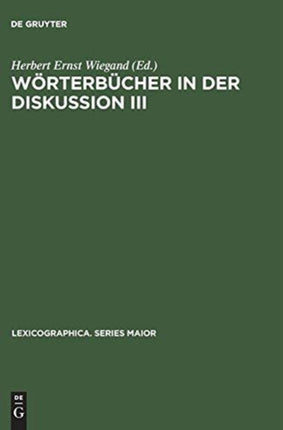 Wörterbücher in der Diskussion III